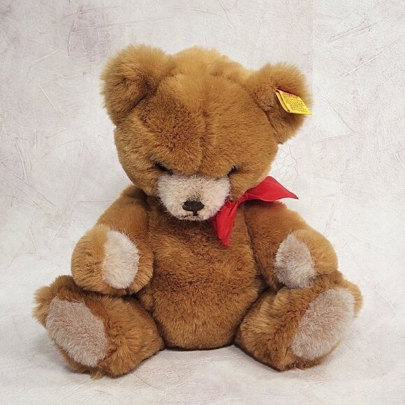 Steiff 10" Jointed Teddy Bear Plush Stuffed Animal 0220/28  Soft Fuzzy - Picture 1 of 7